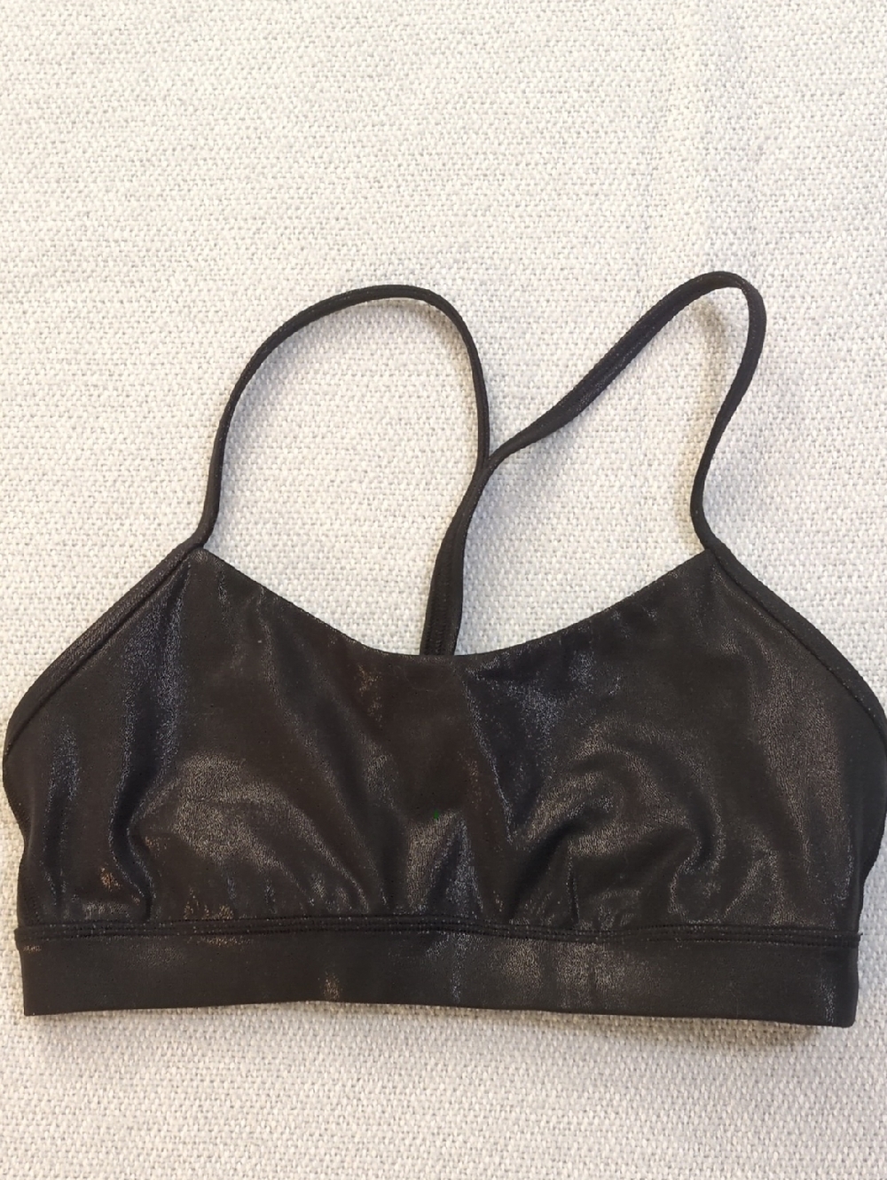 lululemon athletica Black Shimmer Strappy Sports Bra
